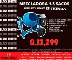 Black month en Mezcladora 1.5 Sacos motor honda 