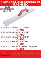 PLANCHAS ALISADORAS DE MAGNESIO MARSHALLTOWN EN MAQUESA 