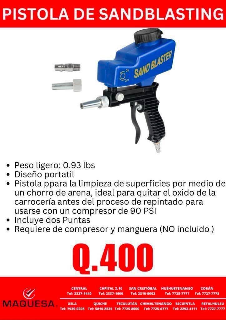 PISTOLA SANDBLASNTING EN MAQUESA HUEHUE 