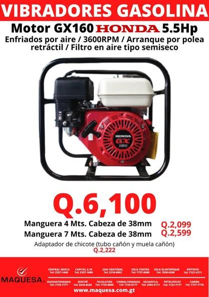 VIBRADOR DE CONCRETO A GASOLINA 