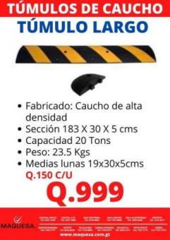 TÚMULOS DE CAUCHO CON REFLECTIVOS 