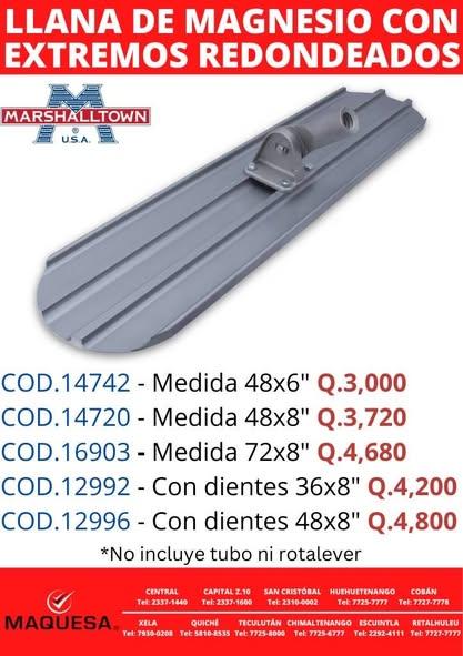 LLANA DE MAGNESIO MARSHALLTOWN