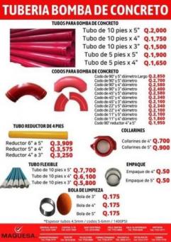 TUBERIA BOMBA DE CONCRETO