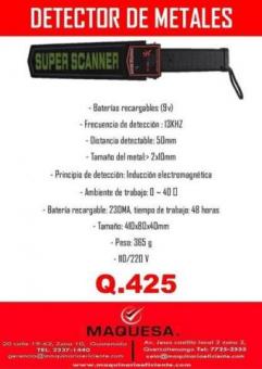 DETECTOR DE METALES PORTATIL