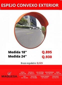 ESPEJO CONVEXO DE SEGURIDAD EN MAQUESA 
