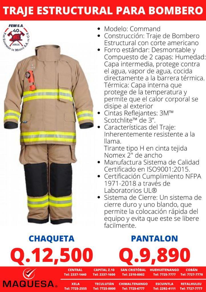 Traje Estructural para bombero
