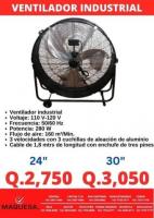 VENTILADOR INDUSTRIAL DE 24 y 30 PULGADAS EN MAQUESA 