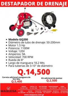 DESTAPADOR DE DRENAJE GQ200