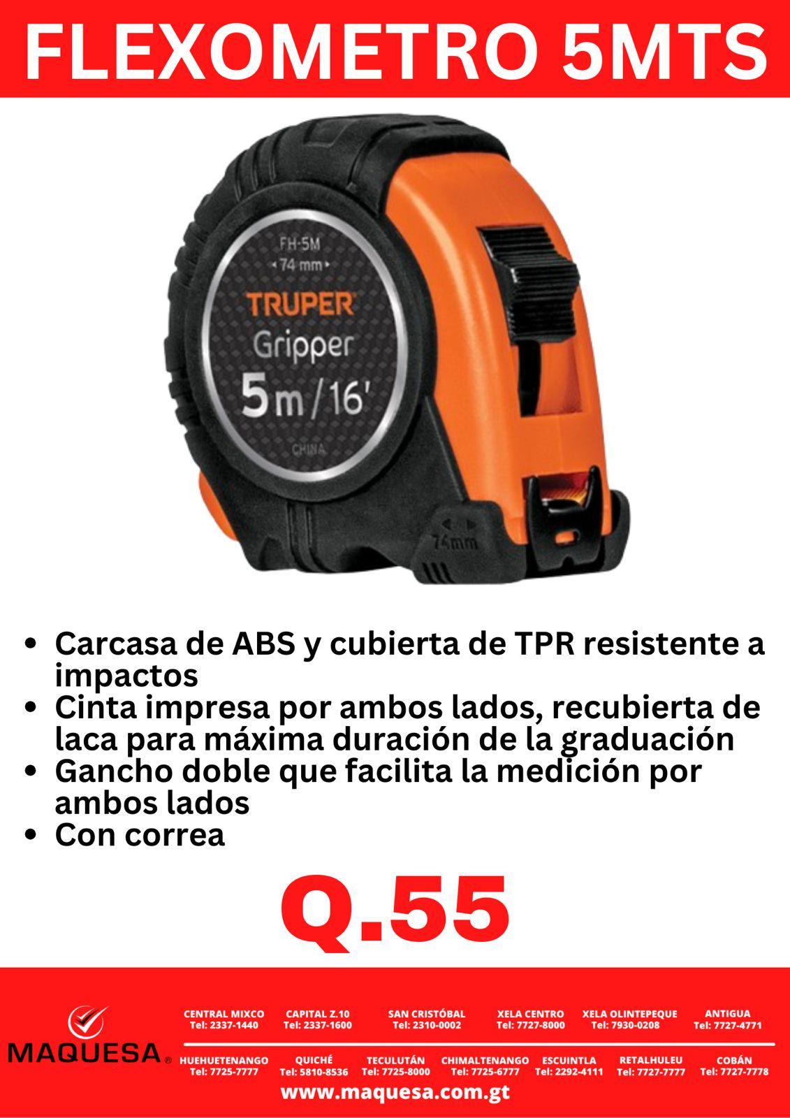 Flexómetro Profesional de 5 metros longitud