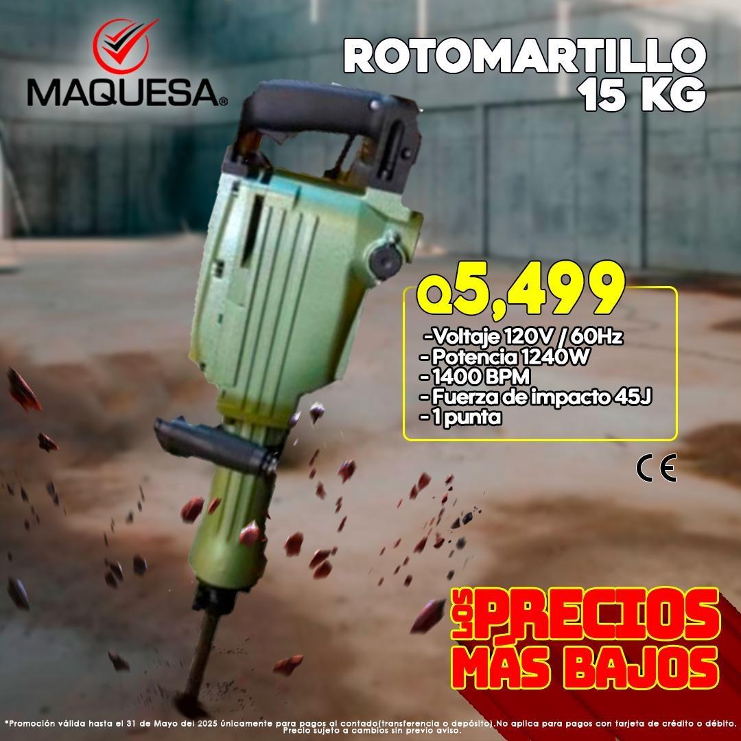 MARTILLO DEMOLEDOR DE 15 KGS EN MAQUESA OFERTA
