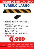 TUMULOS DE CAUCHO CON REFLECTIVOS EN MAQUESA 