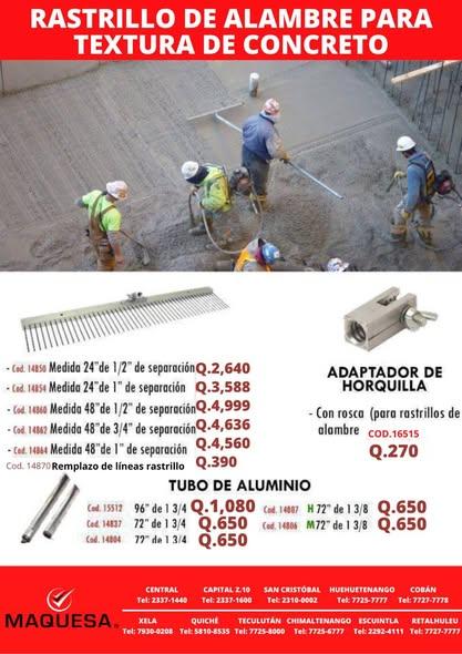 RASTRILLO PARA TEXTURA DE CONCRETO 