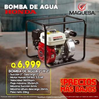 BOMBAS DE AGUA 2X2 MOTOR HONDA 5.5HP OFERTA 