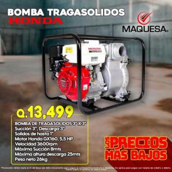 BOMBAS DE AGUA 3X3 TRAGASOLIDOS EN MAQUESA 