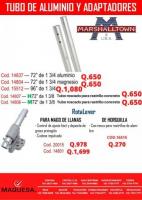 TUBO DE ALUMINIO Y ADAPTADORES