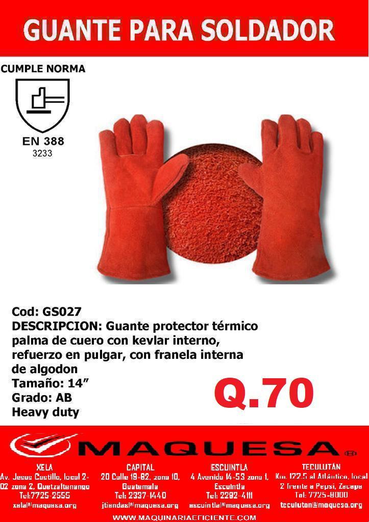GUANTES DE SOLDADOR KEVLAR CERTIFICADOS 