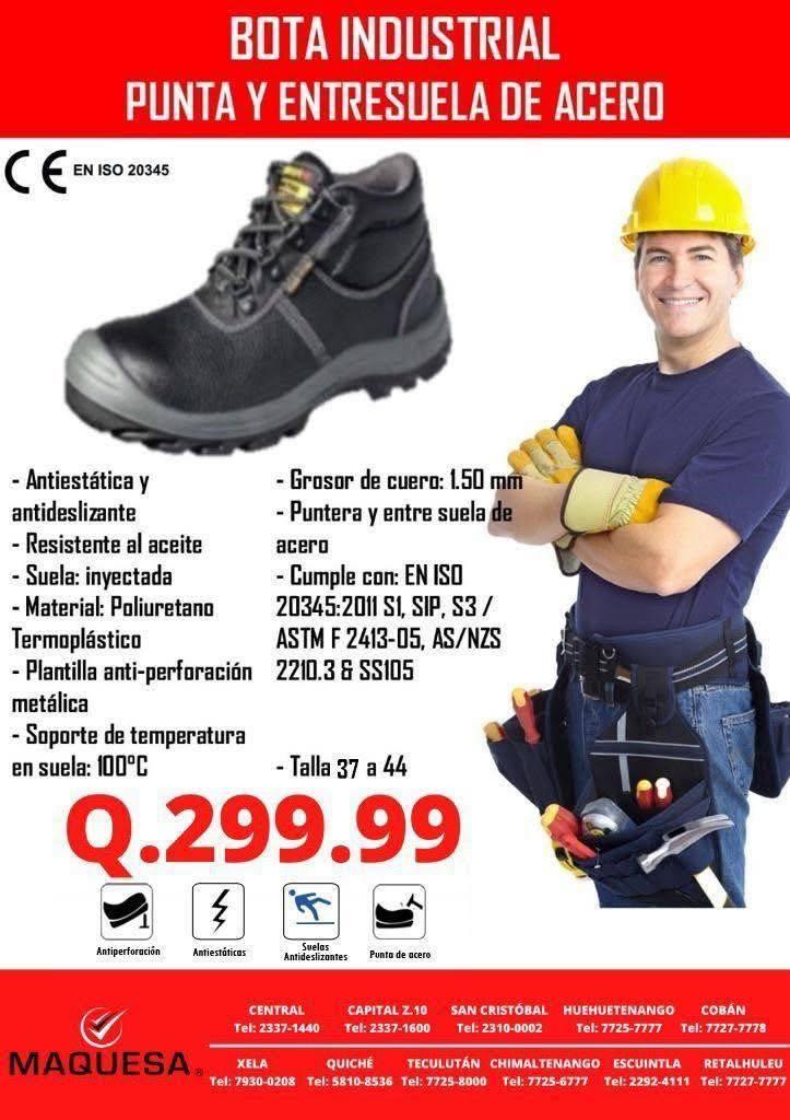 BOTA INDUSTRIAL PUNTA Y ENTRESUELA DE ACERO????