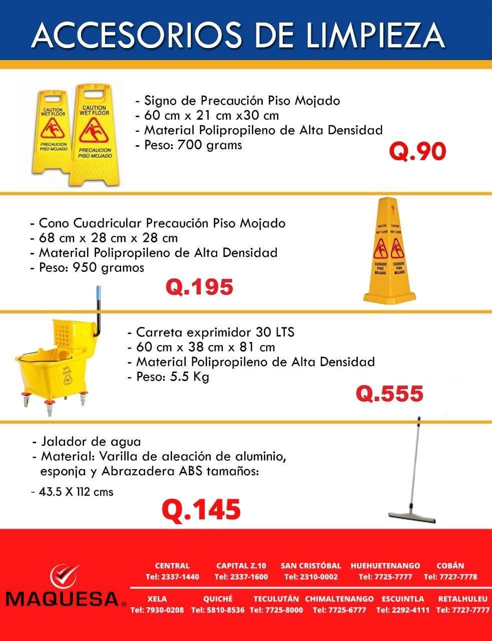 ACCESORIOS DE LIMPIEZA EN MAQUESA HUEHUETENANGO 