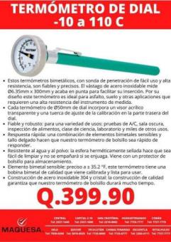 TERMOMETRO DE DIAL -10 A 110 C°???? 