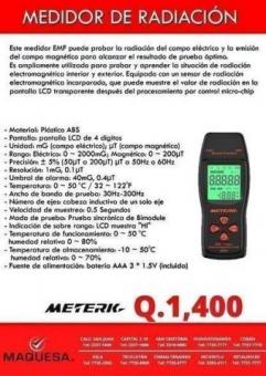 MEDIDOR DE RADIACIÓN  PRUEBA LA RADIACIÓN DEL CAMPO 