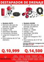 DESTAPADOR DE DRENAJES 