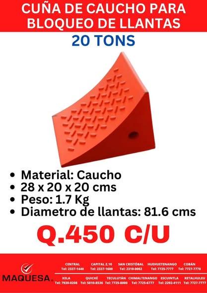 ????CUÑA DE CAUCHO DE 20 TONELADAS????