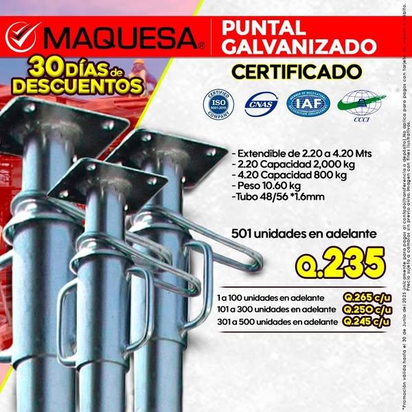 PUNTALES GALVANIZADOS 