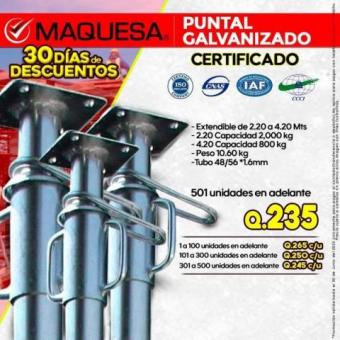 PUNTALES GALVANIZADOS 
