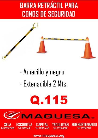 BARRA RETRÁCTIL PARA CONOS 