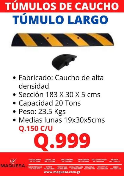 TUMULO DE CAUCHO CON REFLECTIVOS 