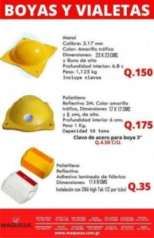 Boyas y Vialetas reflectivas 