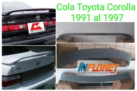 Cola de Pato TOYOTA COROLLA sedan 1991 a 1998 NUEVAS Plásticas Hechas en Fabrica con Luz de Freno