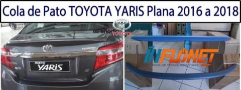 Cola de Pato TOYOTA YARIS sedan Plana 2016 a 2019 NUEVAS Plásticas Hechas en Fabrica