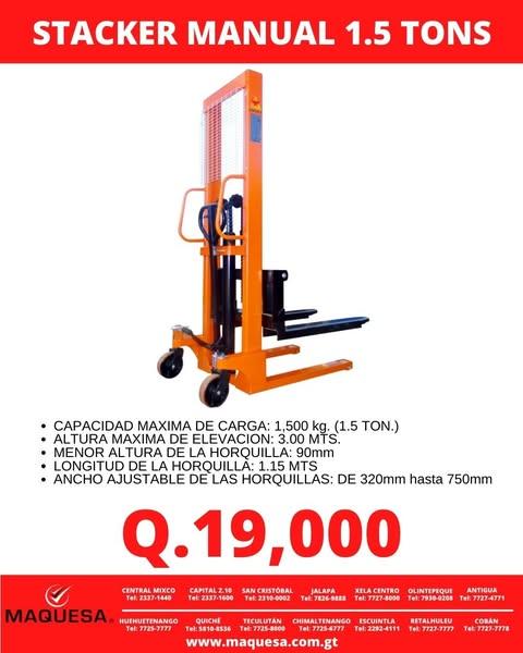 STACKER MANUAL DE 1.5 TONELADAS 