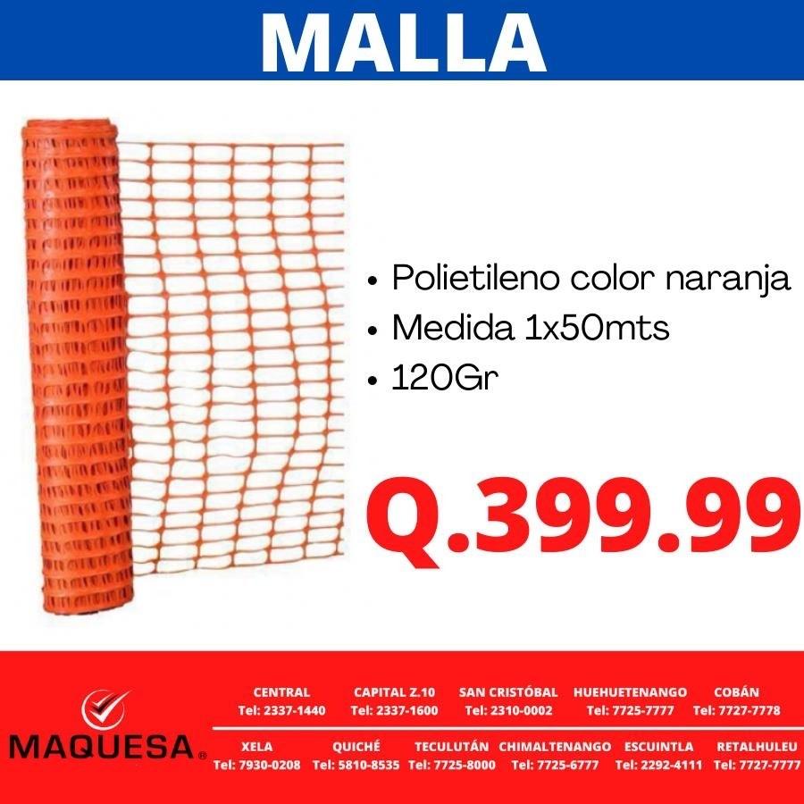 MALLADE SEGURIDAD COLOR NARANJA EN MAQUESA 