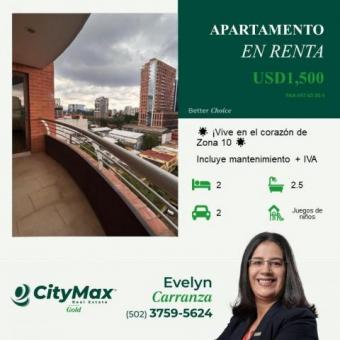 Apartamento en Renta/Alquiler en zona 10
