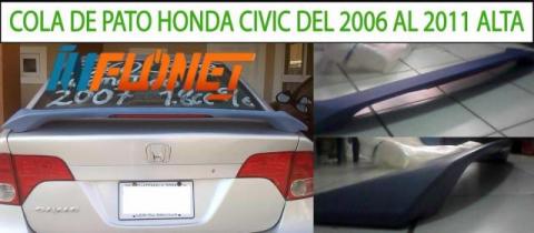 Cola de Pato Alta HONDA CIVIC 2006 al 2011 Sedan con Luz KDS-HDA031