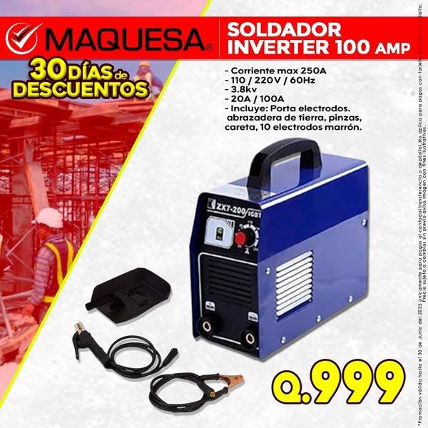 SOLDADOR INVERTER DE 100 AMP 
