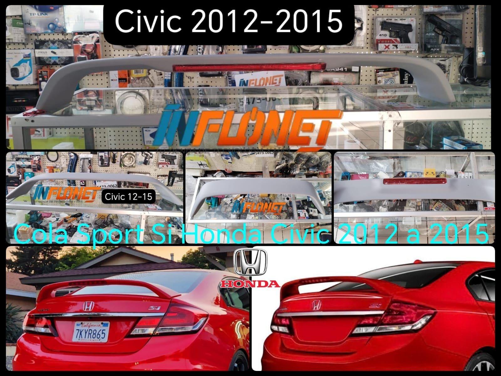 Cola de Pato Alta HONDA CIVIC 2012 al 2015 Sedan con Luz HD-RS037