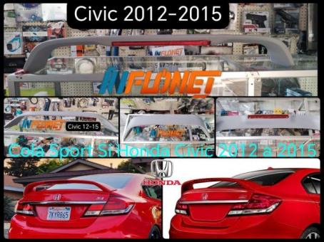 Cola de Pato Alta HONDA CIVIC 2012 al 2015 Sedan con Luz HD-RS037