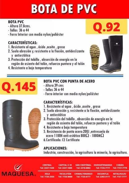 BOTAS DE PVC / HULE 