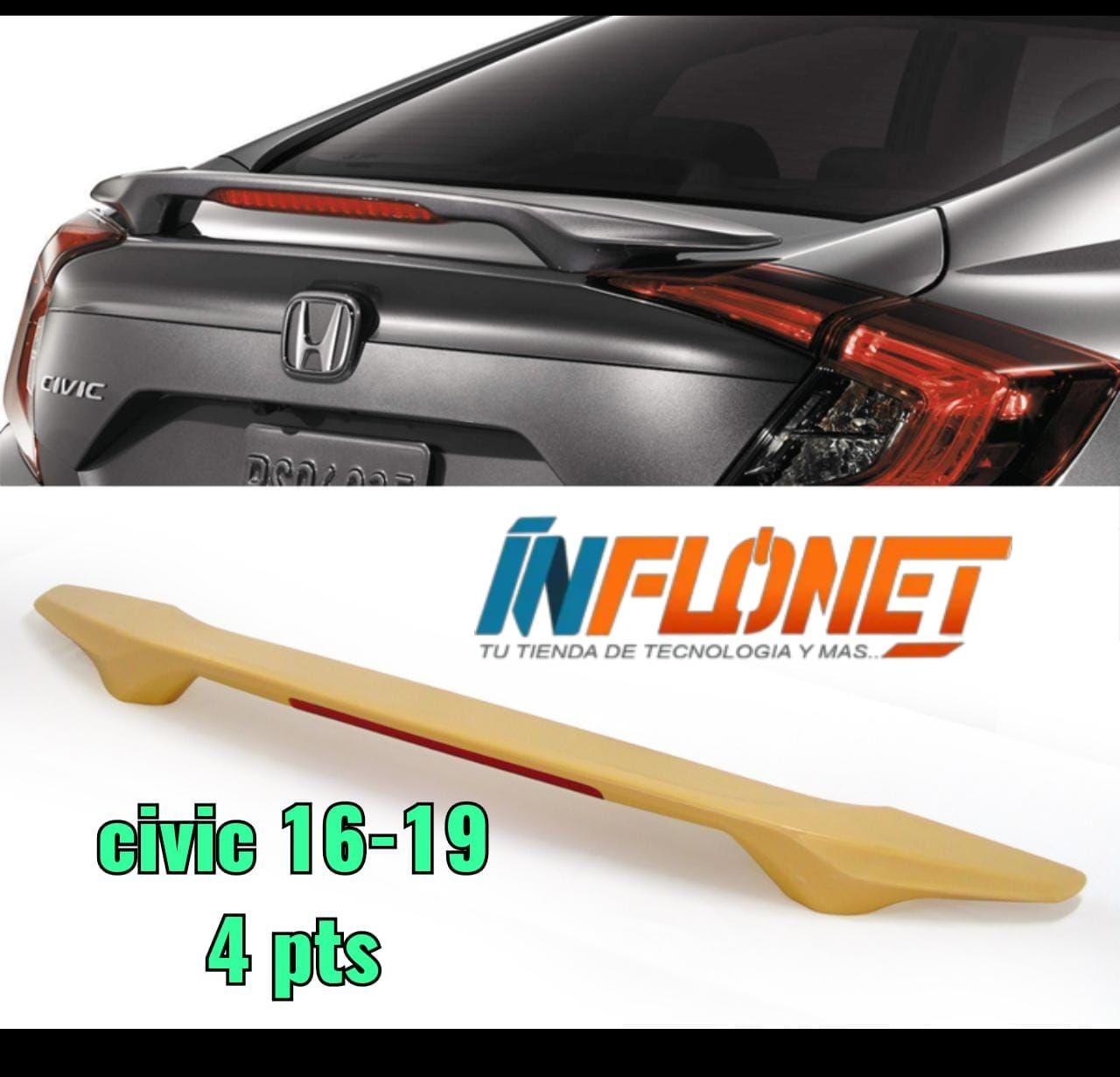 Cola de Pato Alta HONDA CIVIC 2016 al 2019 Sedan con Luz 80214