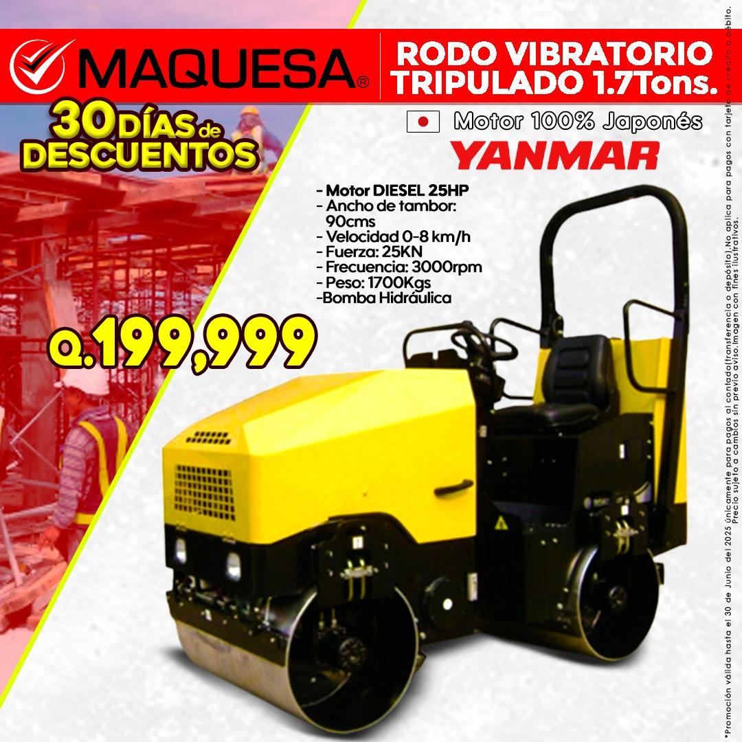 RODO VIBRATORIO TRIPULADO 1.7Tons.