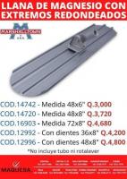 Llana de magnesio con extremos rodeados 