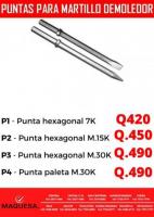 PUNTAS PARA MARTILLO DEMOLEDOR