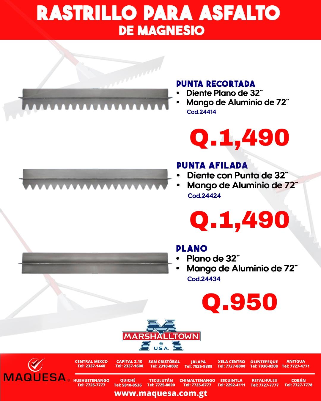 RASTRILLOS PARA ASFALTO