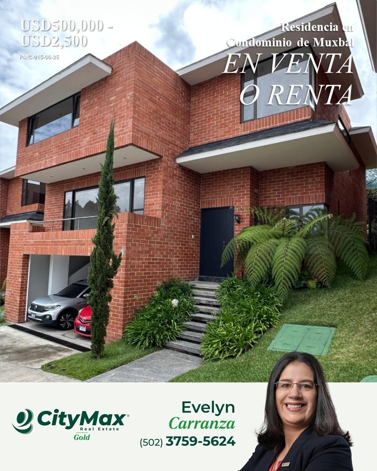 Residencia en Condominio de Muxbal en Renta o Venta