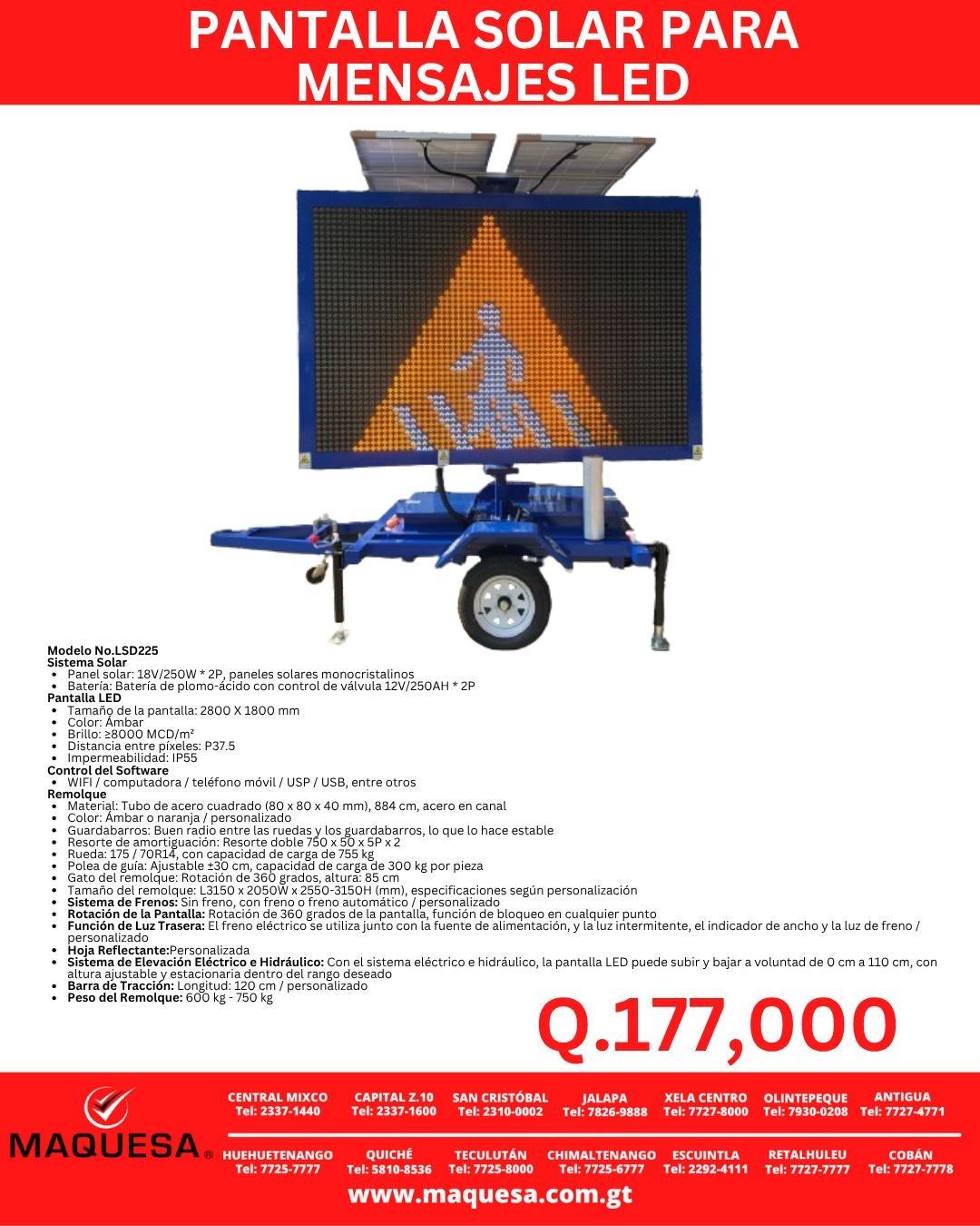 PANTALLA SOLAR PARA MENSAJES LED