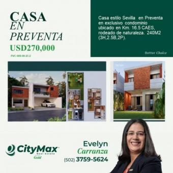Casas en Pre-venta en Condominio en Km 16.5 CAES