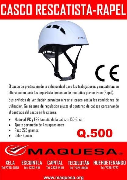 CASCO DE RAPEL Y RESCATE